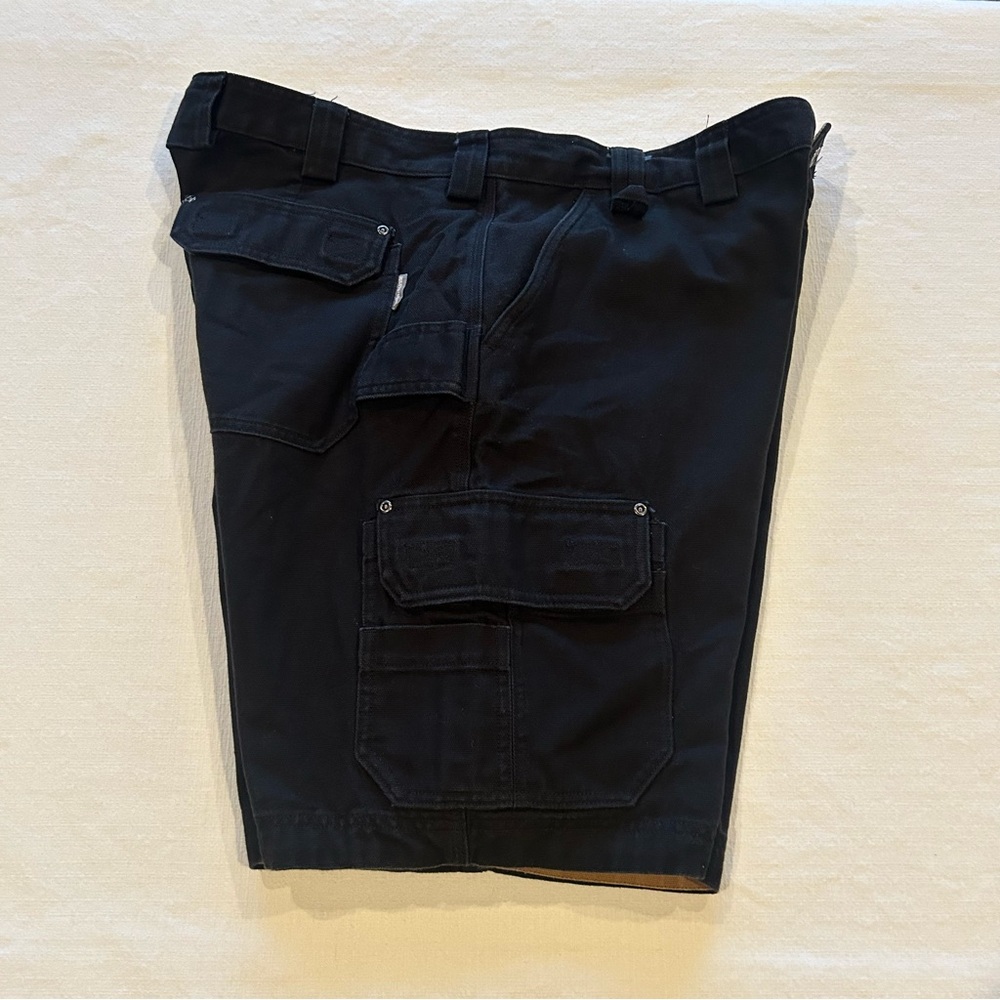 Duluth Trading Canvas Cargo Shorts 100% Cotton Black Size 40 Inseam 11 - Picture 4 of 9